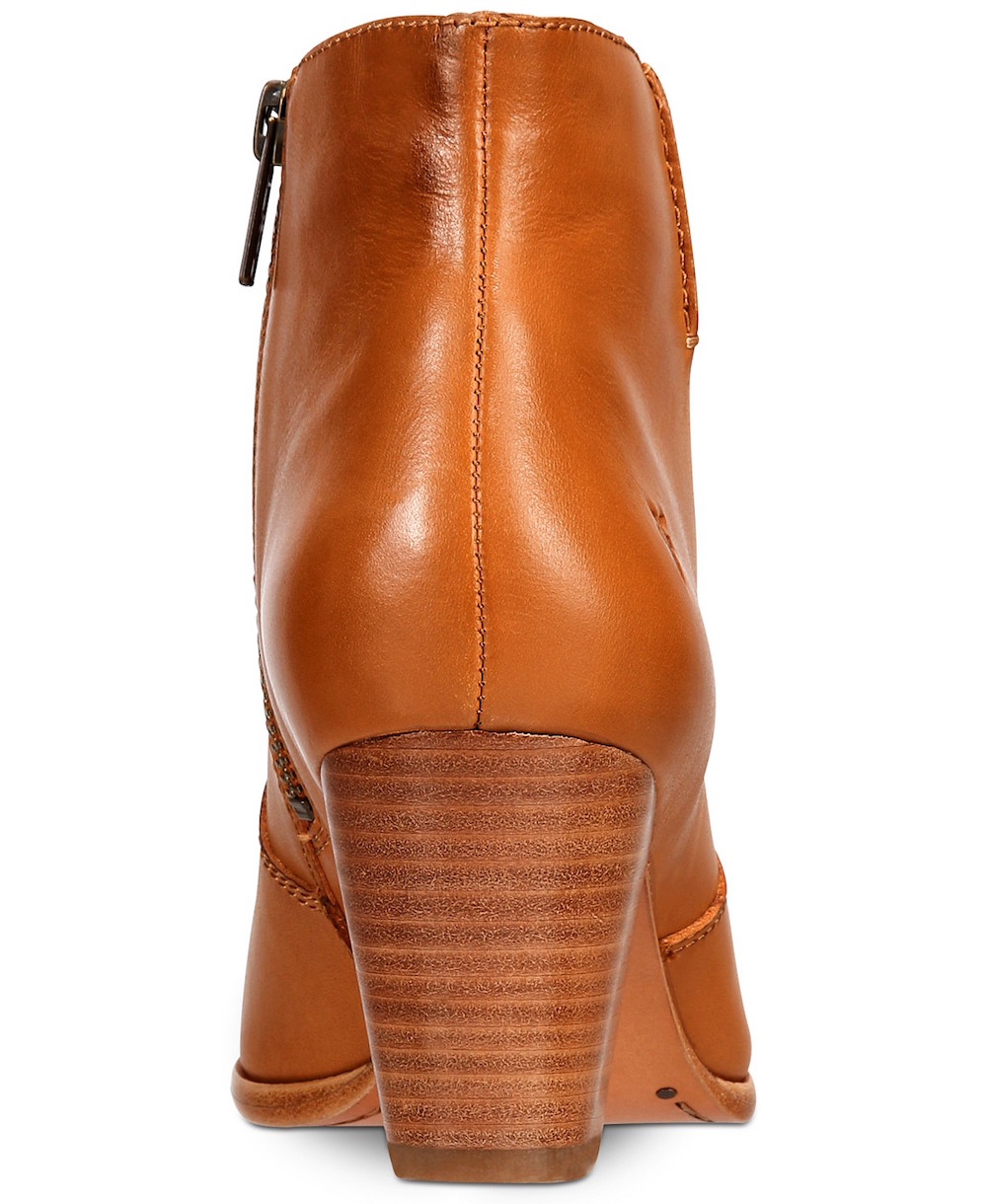 Frye Womens Jennifer Bootie Leather Pointed Toe Ankle Fashion, cognac ...
