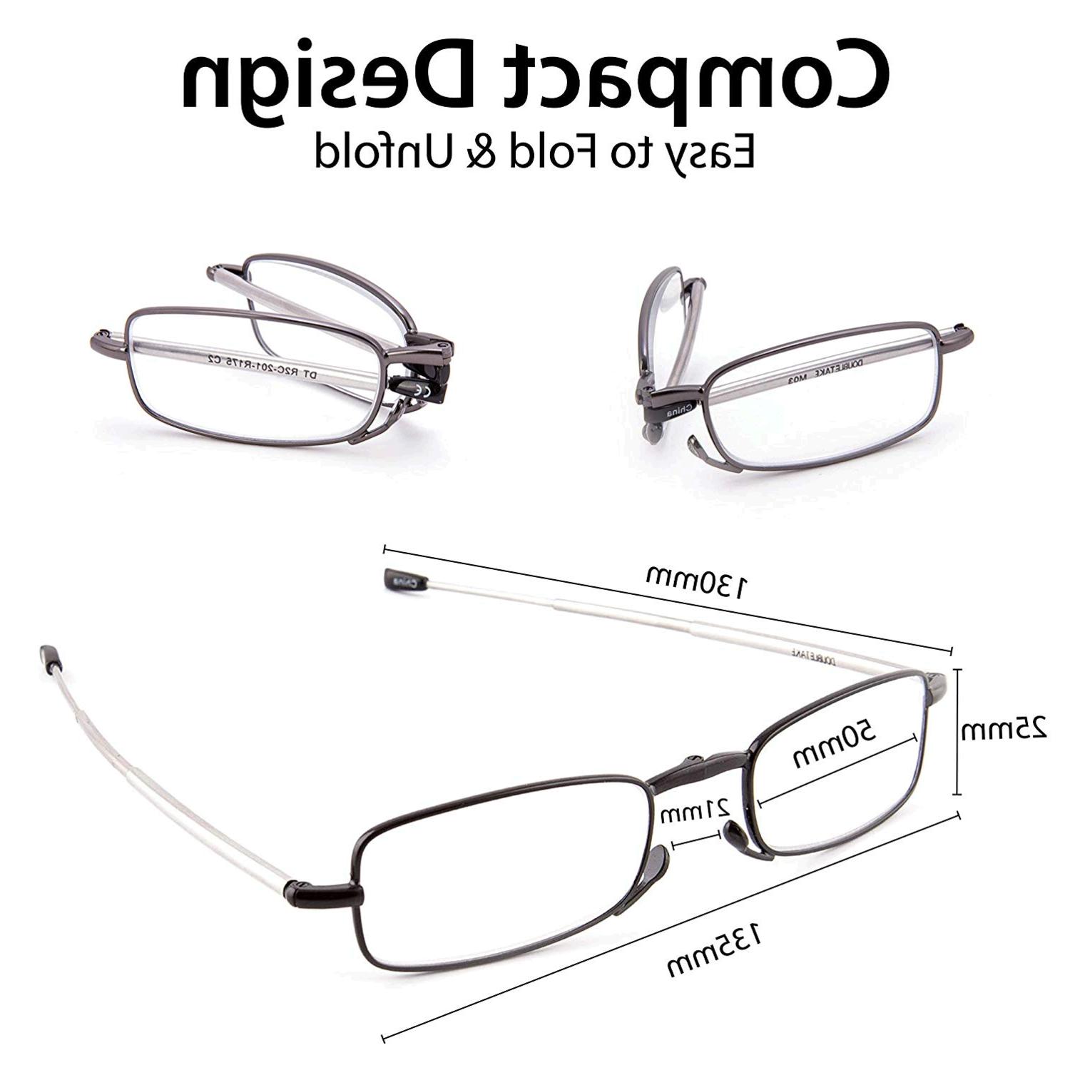 Doubletake Reading Glasses 2 Pairs Folding Readers Includes 2 Pair