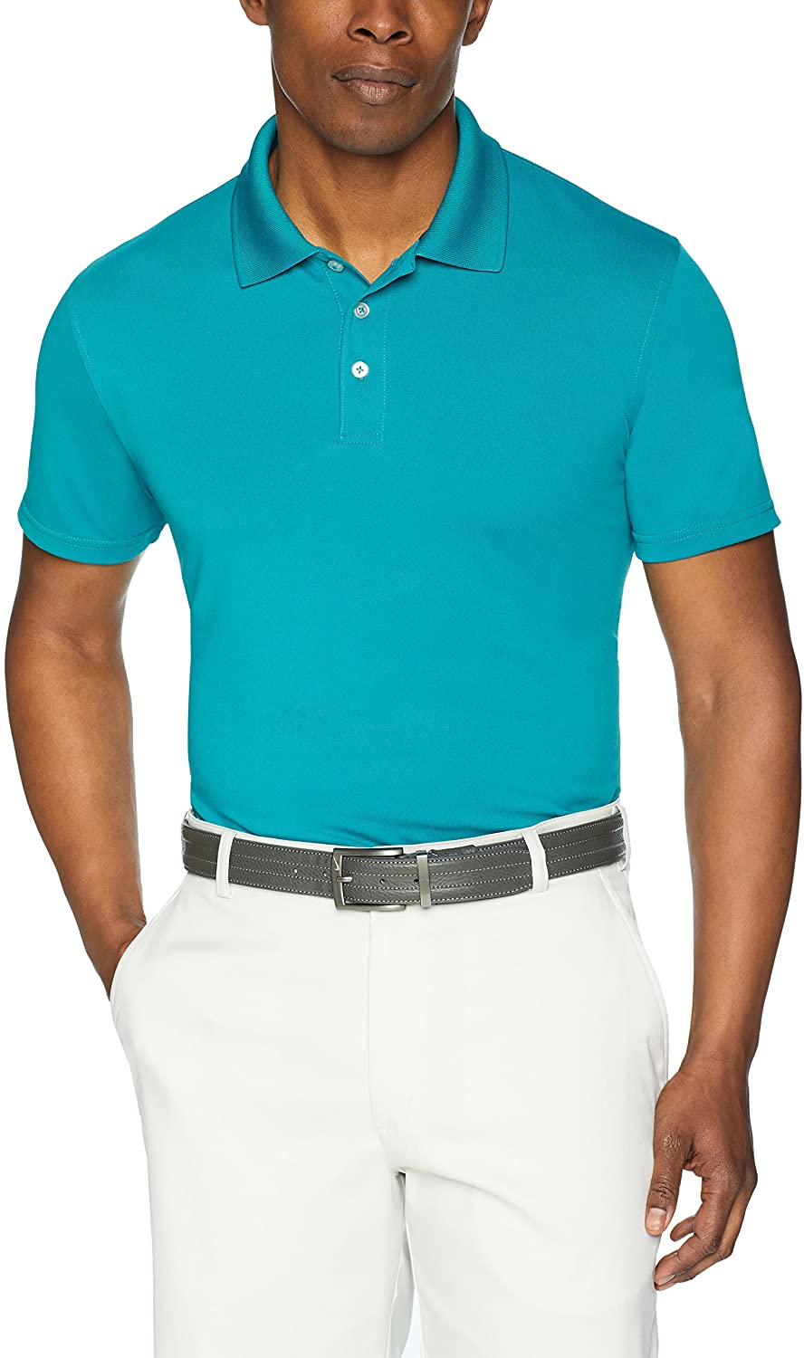Essentials Men's Slim-Fit Quick-Dry Golf Polo, Dark Teal, Size Medium | eBay