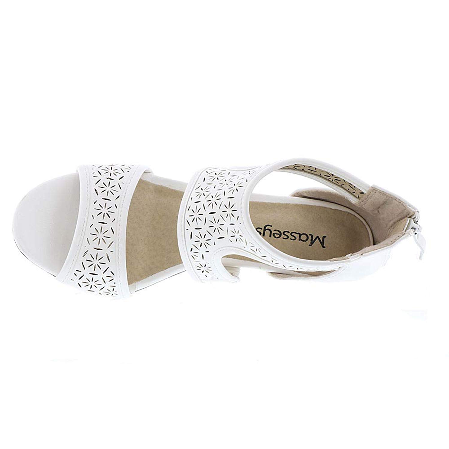 New fashion buckle open toe wedge sandals ankle strap thick white sandal womens 2015 designer 