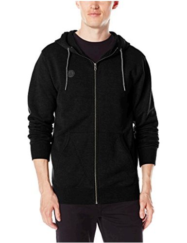 volcom black zip hoodie