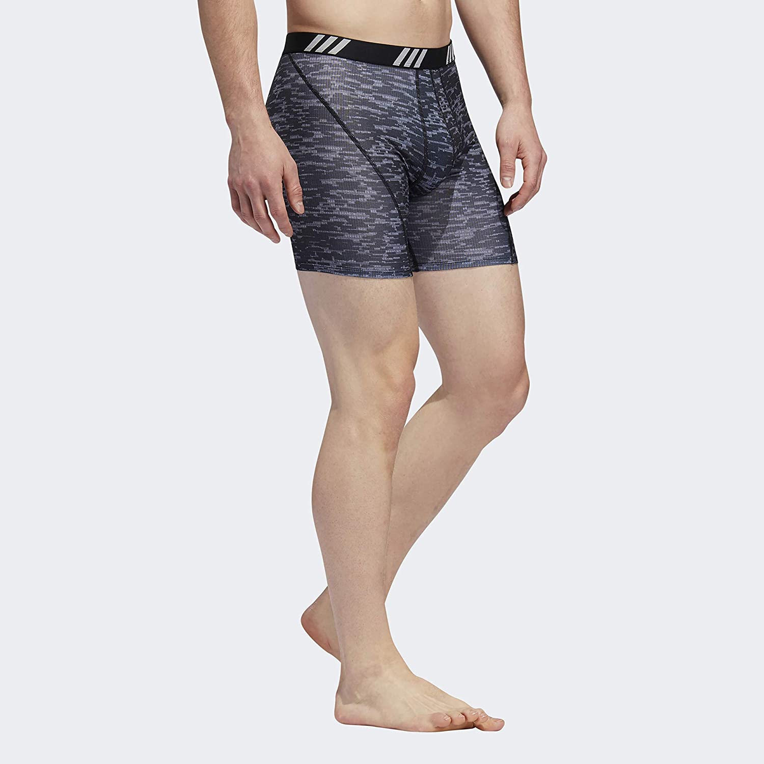 adidas Men's Performance Mesh Boxer Briefs Underwear (2Pack), Black