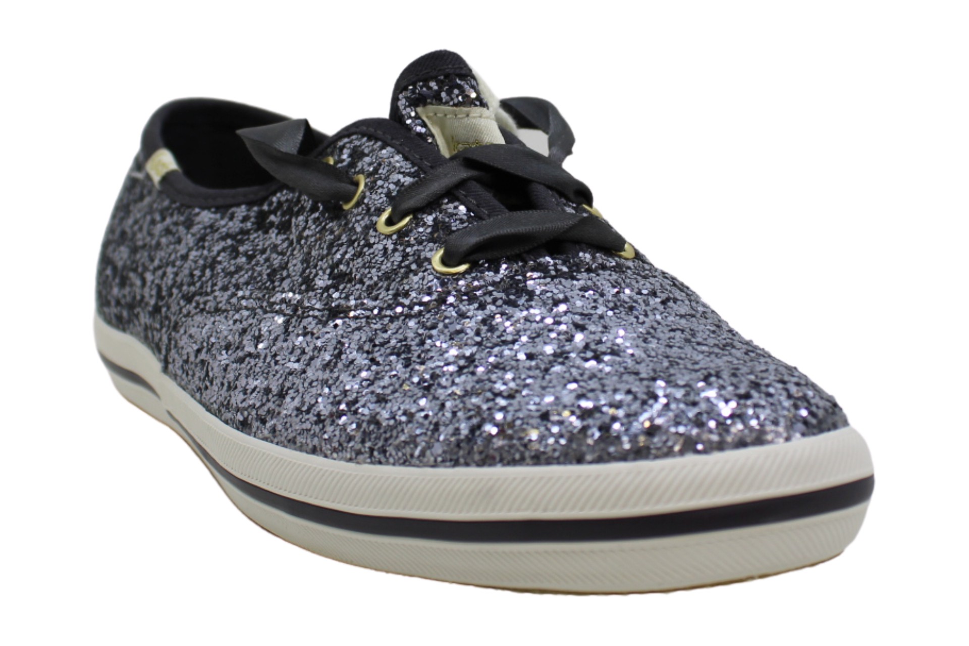 Keds Womens Ch ks Low Top Lace Up Fashion Sneakers, Glitter Pewter