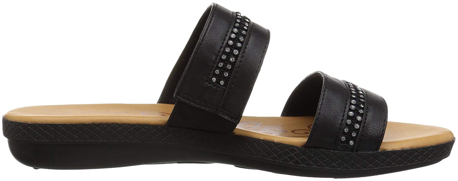 Easy Street Womens Dionne Open Toe Casual Slide Sandals, Black, Size 8. ...