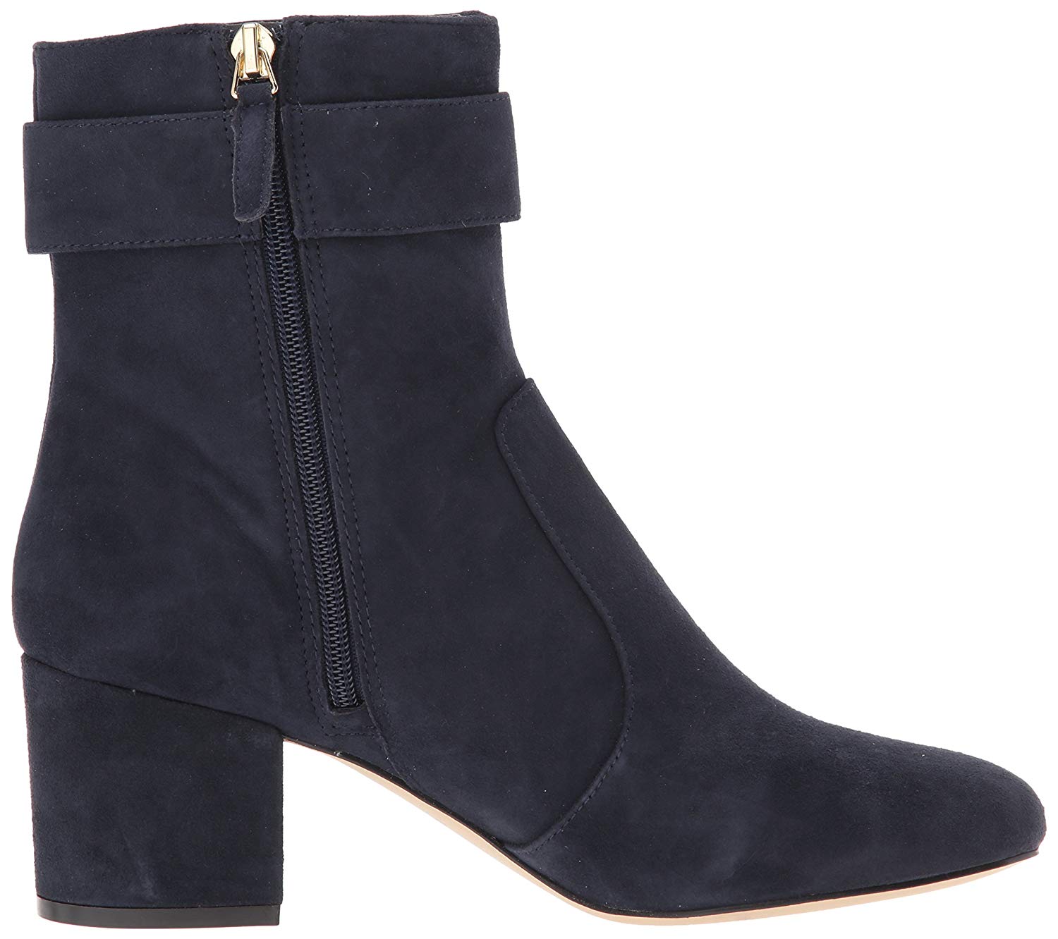 Nine West Womens Quilby Leather Almond Toe Ankle Fashion, Navy Suede