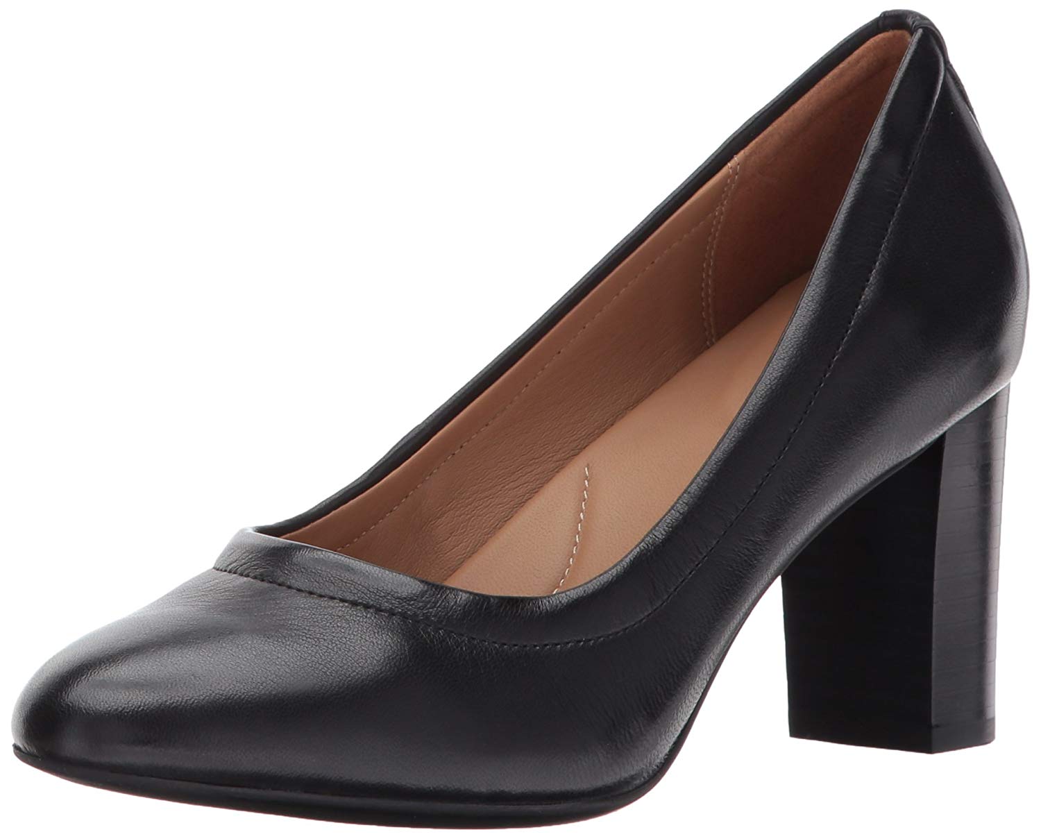 CLARKS Women's Chryssa Ari Dress Pump, Black Leather, Size 8.0 R655 eBay