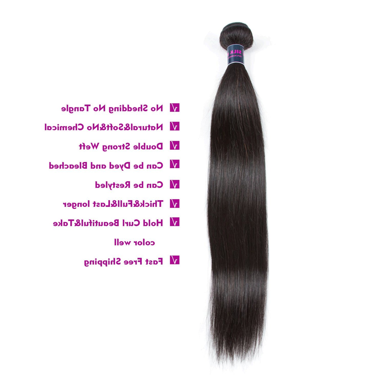 YU Silk Hair 10A Brazilian Straight Virgin Remy human ...