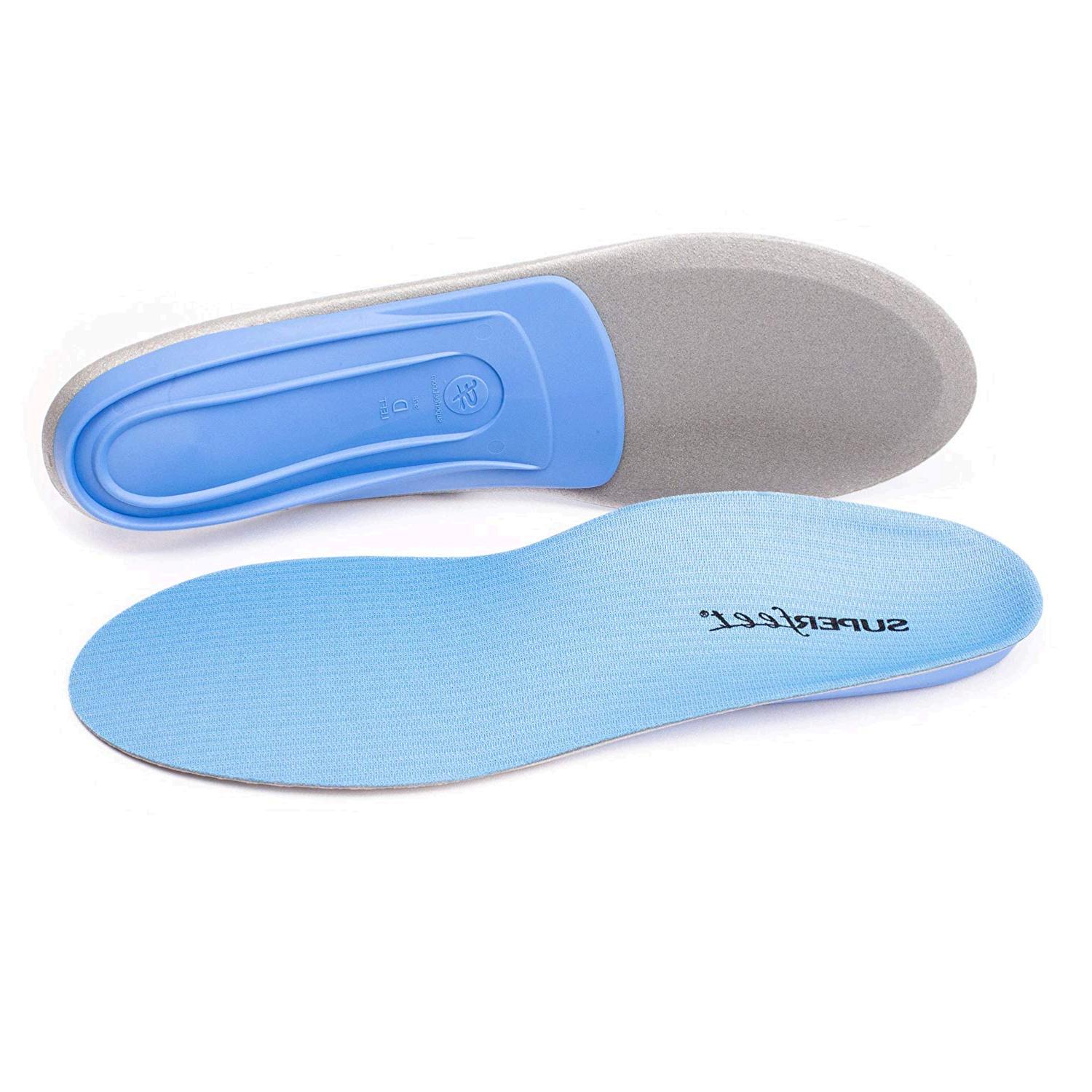 Superfeet BLUE Insoles, Professional-Grade Orthotic Insert for, Blue ...