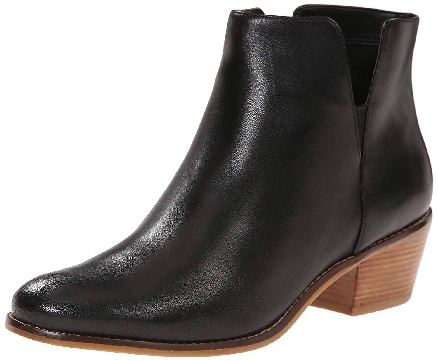 cole haan black leather bootie