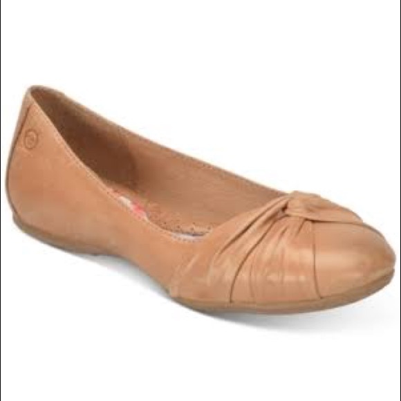 born leather ballet flats