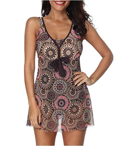 Bathing Suits for Women Womens Swimsuits Swimdress Sporty, 08 Brown ...