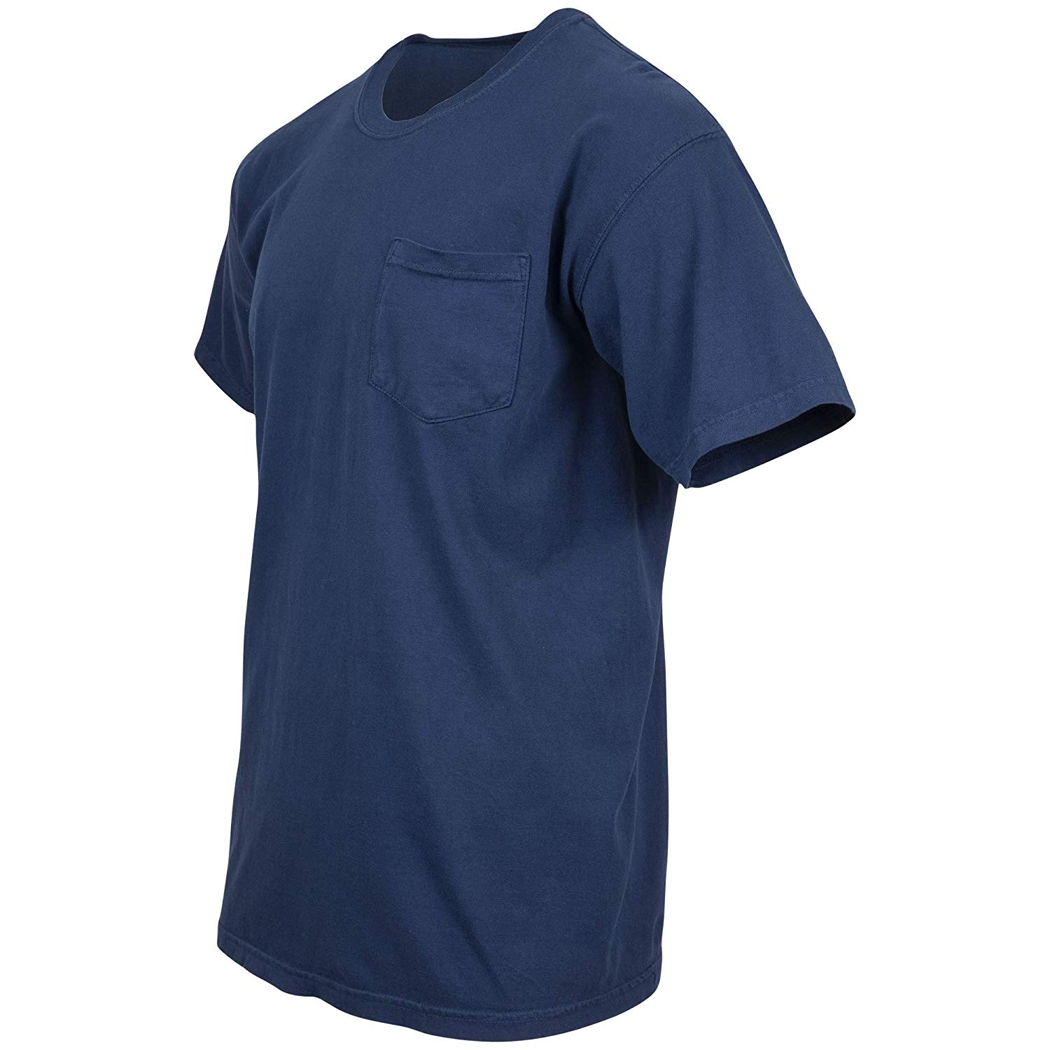 Comfort Colors Men's Adult Short Sleeve Pocket Tee, Style, True Navy
