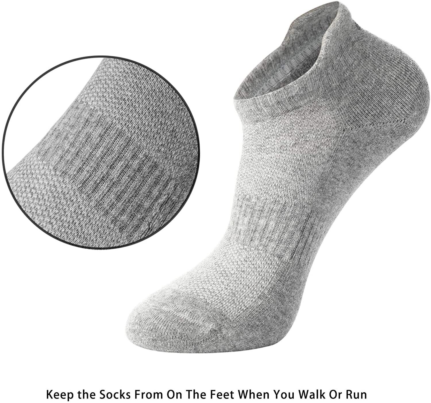 9IUOOM Men’s Athletic Ankle Performance Socks Running Sports Comfort Cushioned Breathable Low Cut Socks 