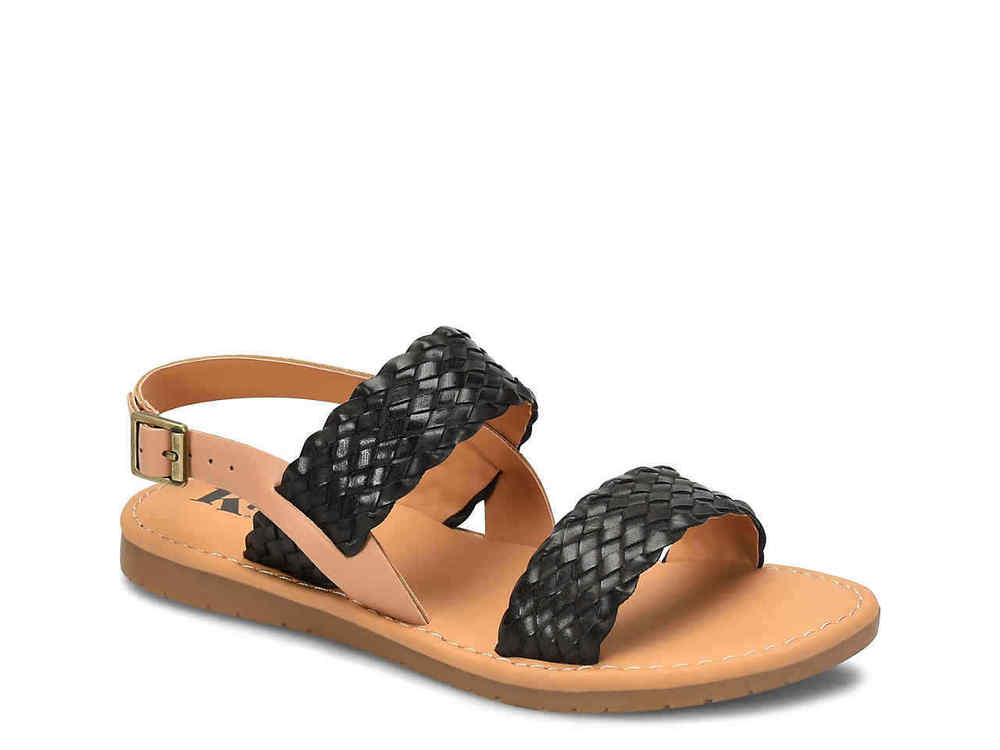 Korks by KorkEase Womens callista Open Toe Casual Ankle Strap Black Size 90 Korks by KorkEase Womens callista Open Toe Casual Ankle Strap Black Size 90
