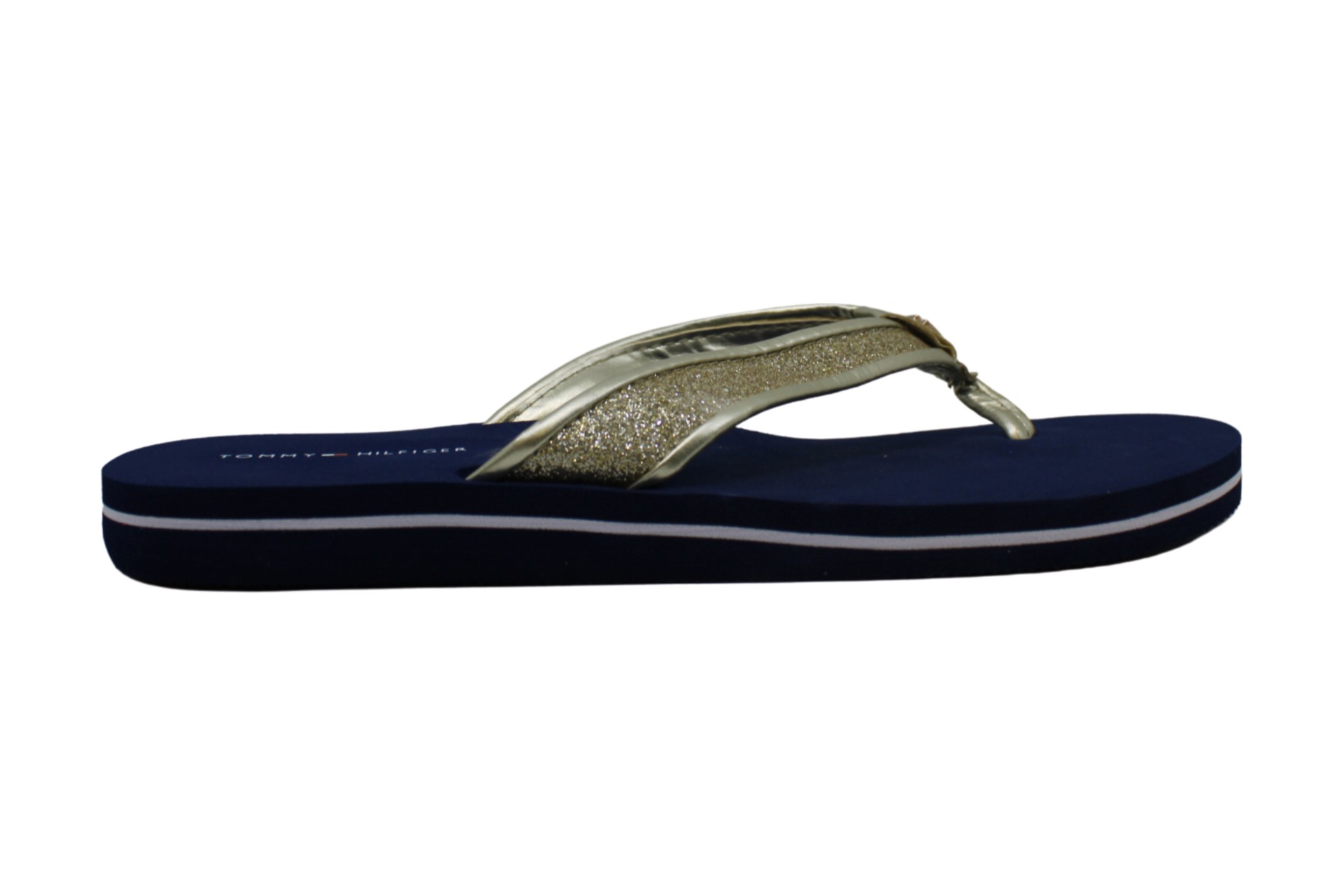 tommy hilfiger women's black flip flops