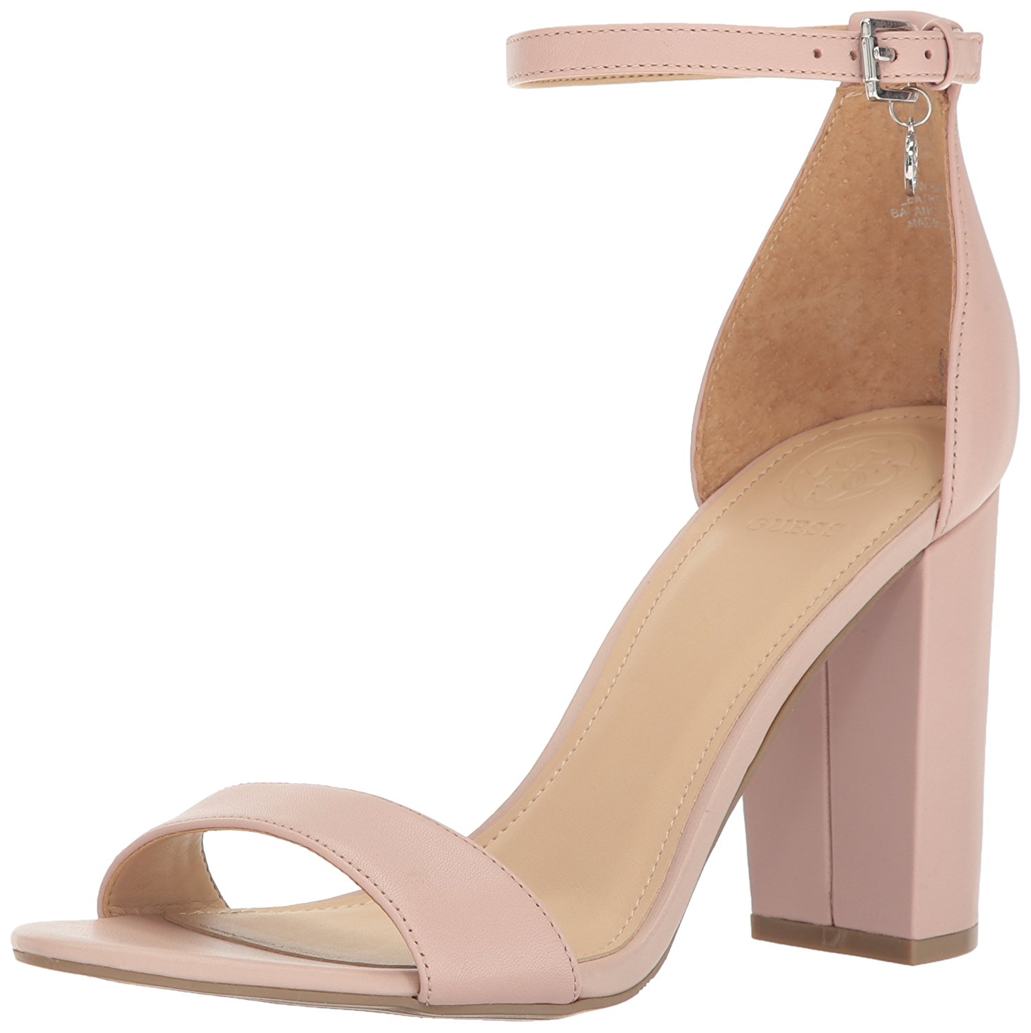 GUESS Women's Bamboo Heeled Sandal Blush Size 8.0 GUESS Women's Bamboo Heeled Sandal Blush Size 8.0