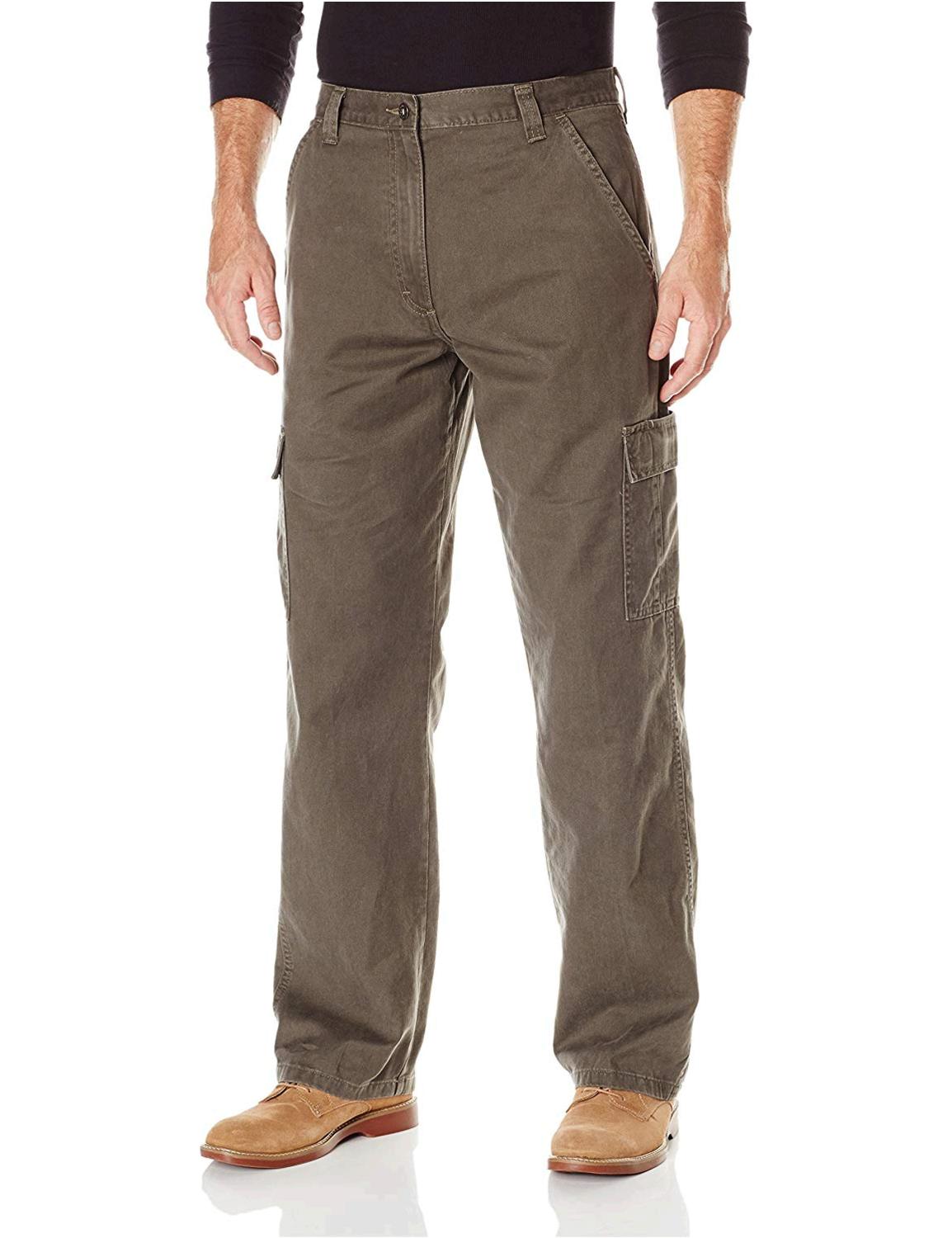 Wrangler Authentics Men's Classic Twill Relaxed Fit, Olive Drab, Size ...