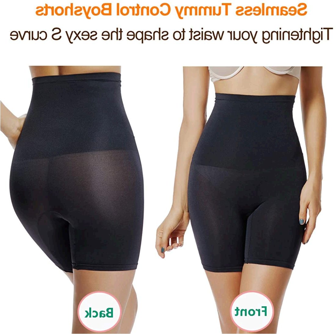 Women's Thigh Slimmer Shapewear Panties Anti Chafing, Black183, Size