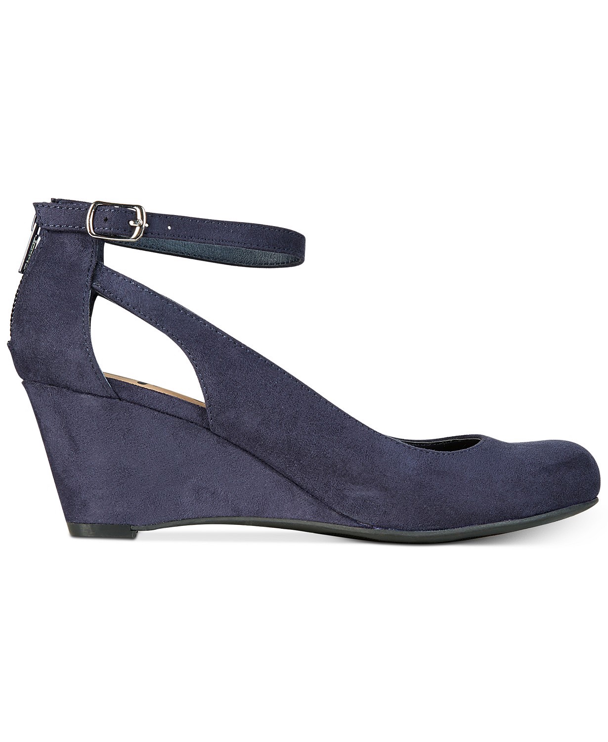 navy ankle strap