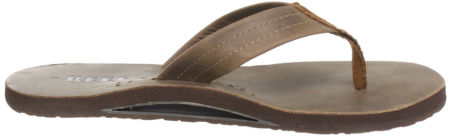 reef men's draftsmen leather sandals with bottle opener