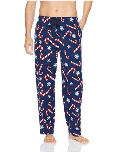 Varsity Men's Printed Flannel Pajama Pant,, Candy Cane Snowflake, Size ...