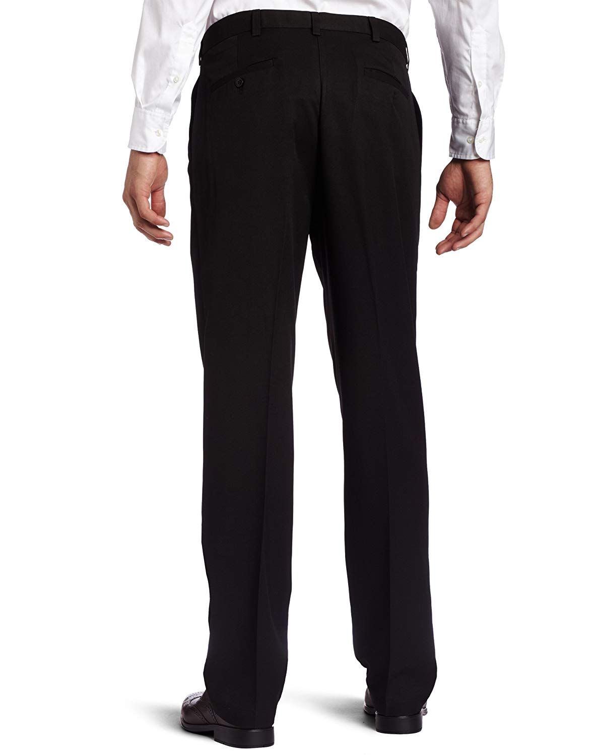 Haggar Men's Cool 18 Heather Solid Pant - Regular - 44W x, Black, Size ...