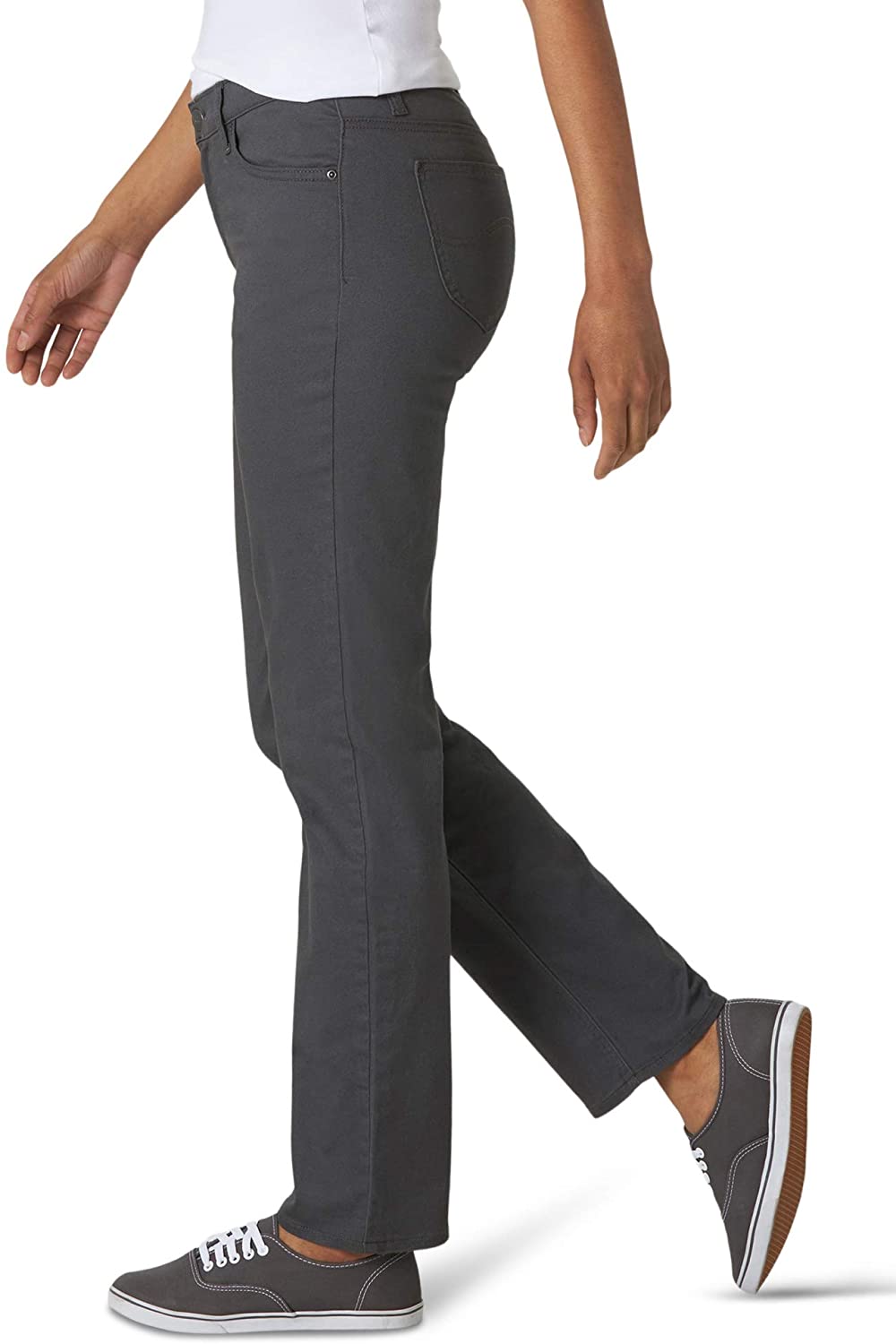 Lee Women's Relaxed Fit Straight-Leg Jean, Charcoal, Size 10.0 Vrb5 | eBay