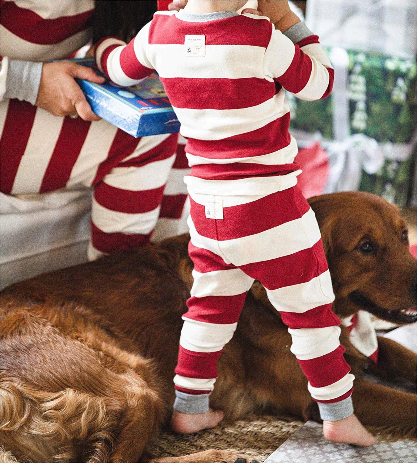 Burt's Bees Baby Family Jammies, Holiday Matching Pajamas, 100, Red