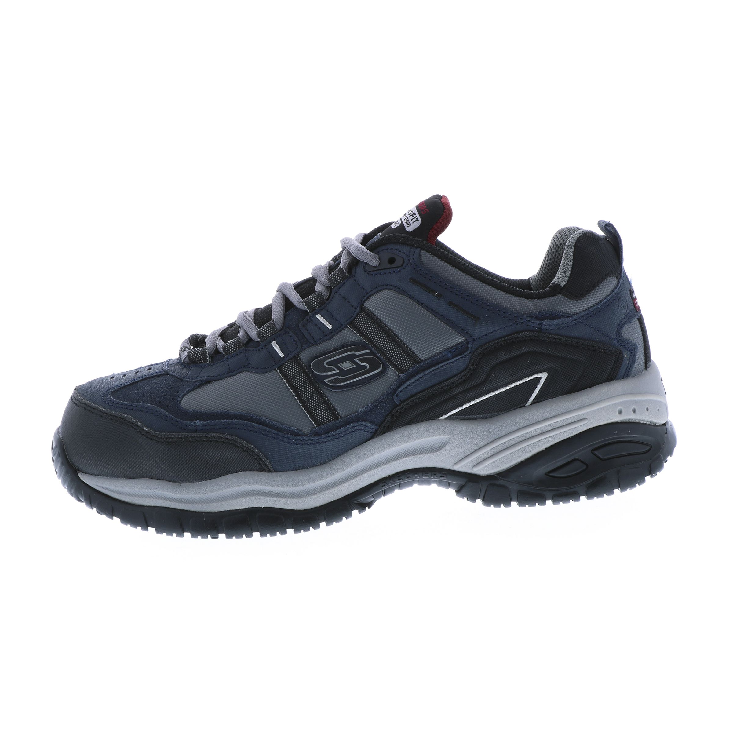 skechers greetah unisex navy lace up safety shoe