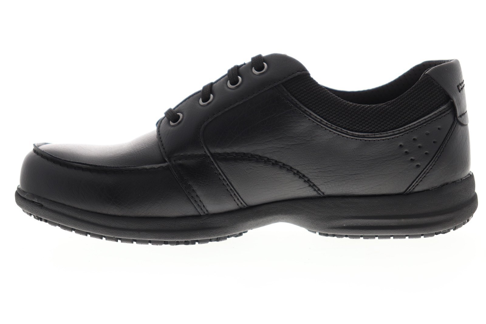 Nunn Bush Mens Stefan Leather Soft toe Lace Up Safety Shoes, Black ...