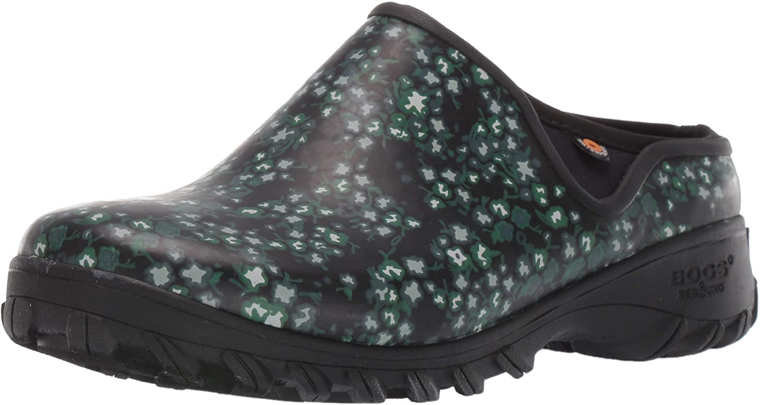 BOGS Women's Sauvie Clog Waterproof Rain Shoe, Black, Size 6.0 gevC ...