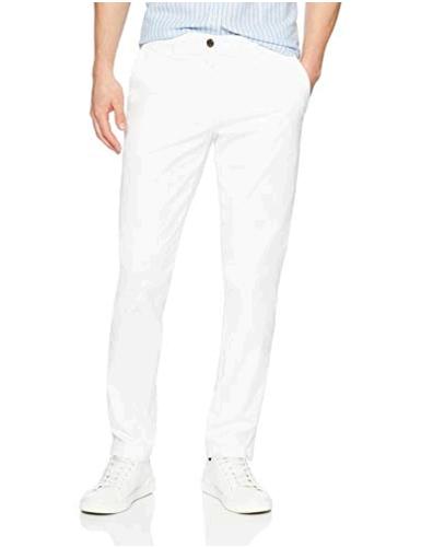 Goodthreads Men's Slim-Fit Washed Stretch Chino Pant,, White, Size 38W ...