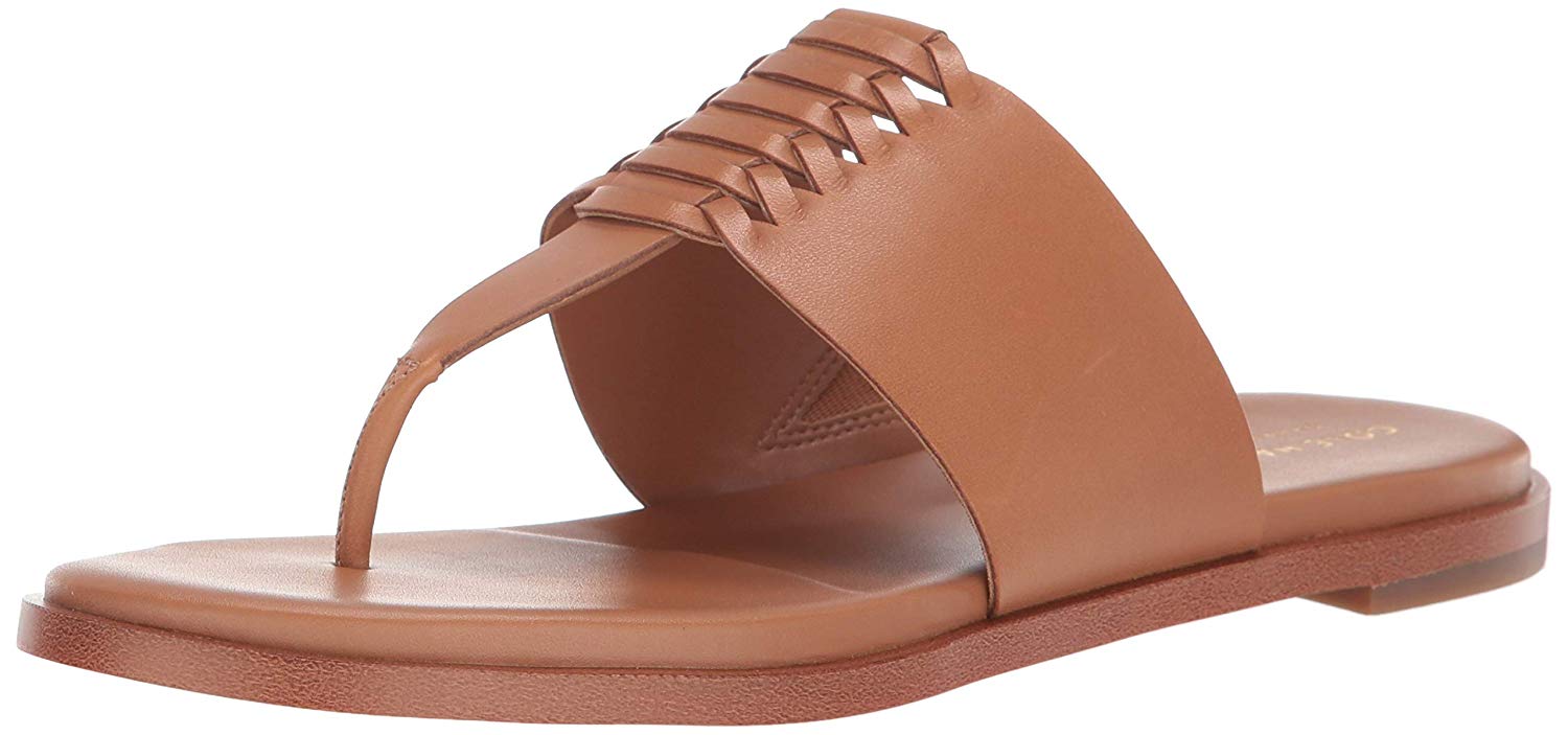Cole Haan Womens Felix Split Toe Casual T-Strap Sandals, Pecan Leather, Size 9.0 | eBay
