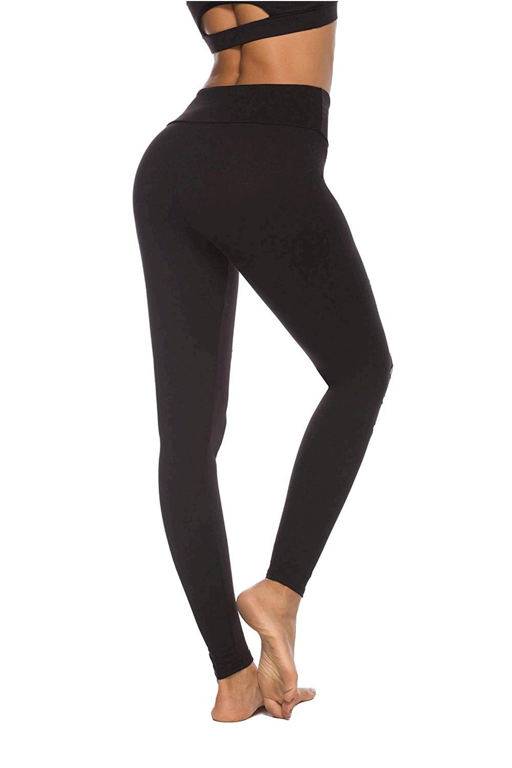 yoga pants with cutouts