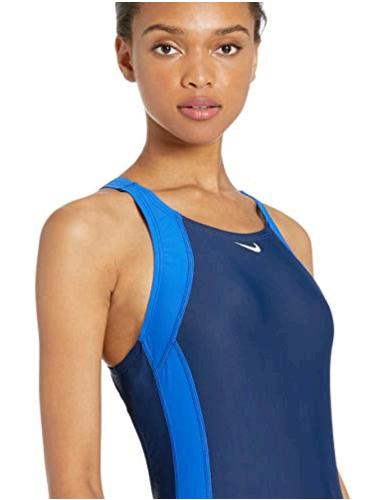 Nike Swim Women's Fast Back One Piece Swimsuit, Game, Blue, Size 34 ...