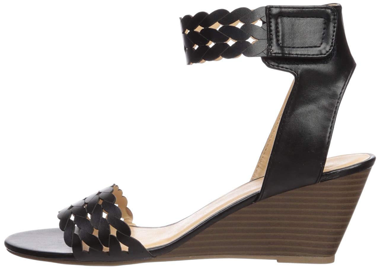 XOXO Women's Scottsburg Wedge Sandal, Black, Size 6.0 | eBay
