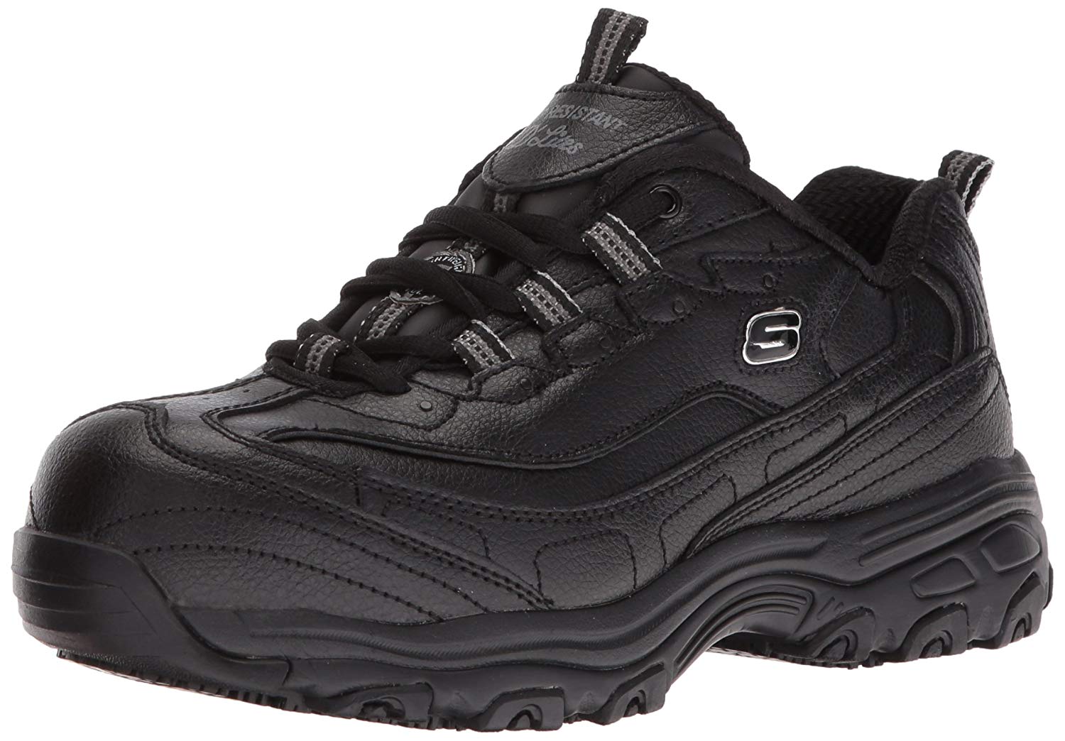 Skechers Womens d lites slip Low Top Lace Up Walking Shoes, Black, Size ...