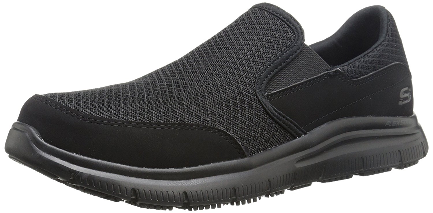 Skechers Mens Gozard Walking Shoe Fabric Soft toe Slip On, Black, Size ...