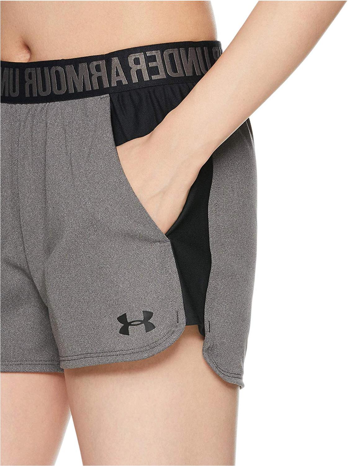 Under Armour Women S Play Up Shorts 2 0 Carbon Heather Grey Size Large Hrq7 190085386271 Ebay