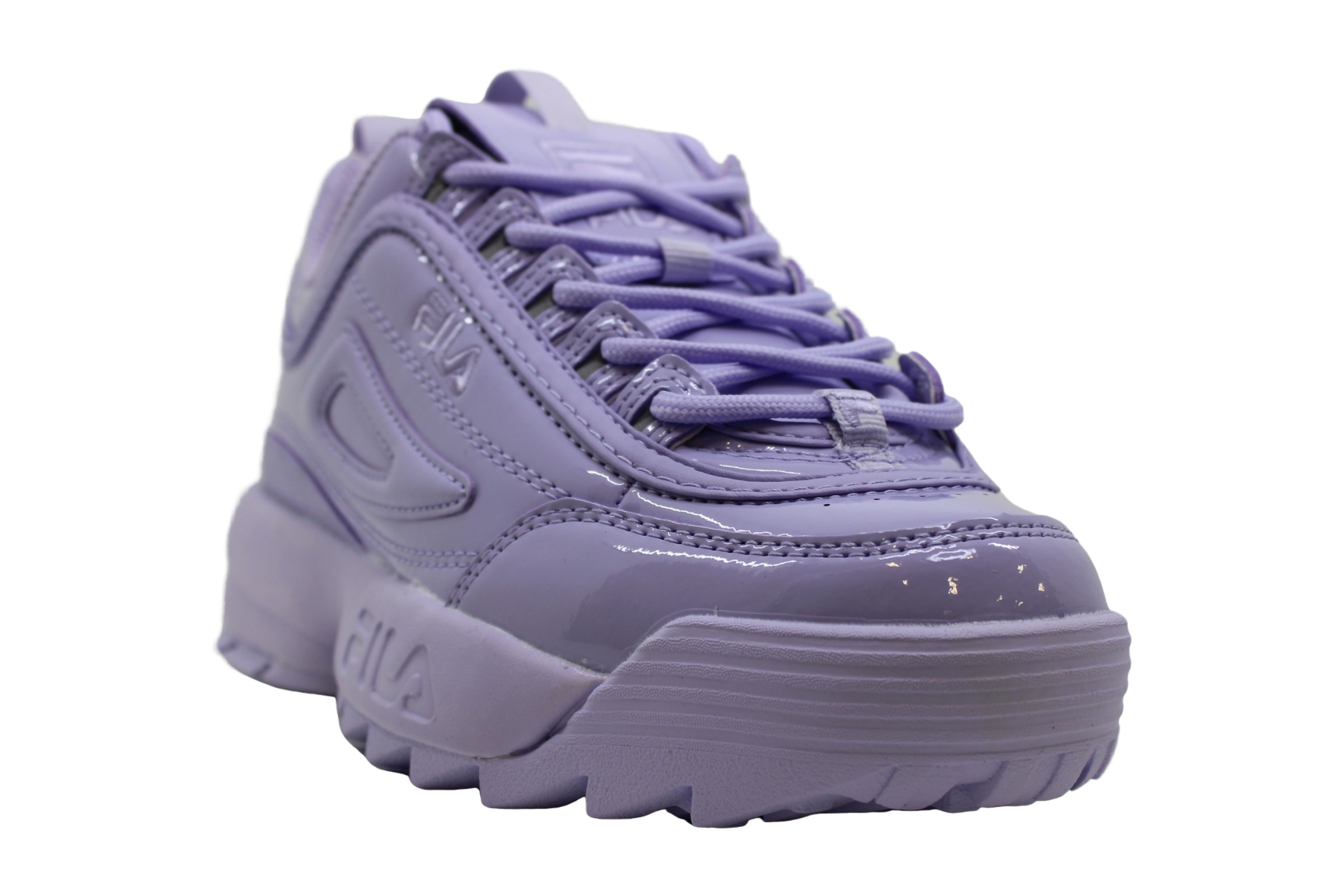 Fila Women's Shoes Disruptor II Leather Low Top Lace Up, Purple, Size 9 ...