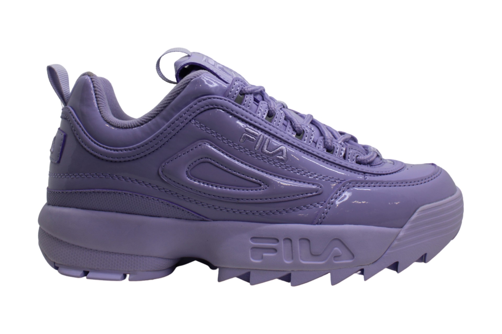 Fila Women's Shoes Disruptor II Leather Low Top Lace Up, Purple, Size 9 ...