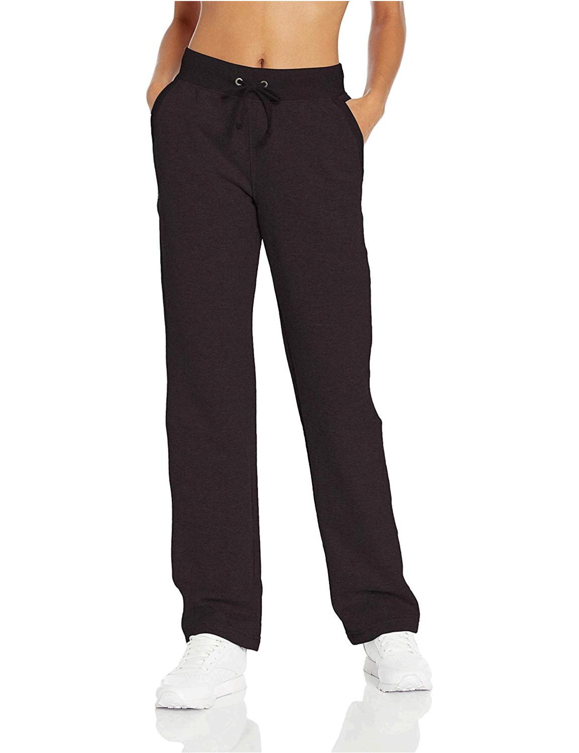 champion women's fleece open bottom pant