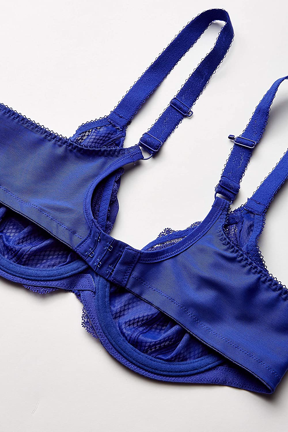 Elomi Women's Charley Stretch Lace Underwire Plunge Bra, Ultramarine