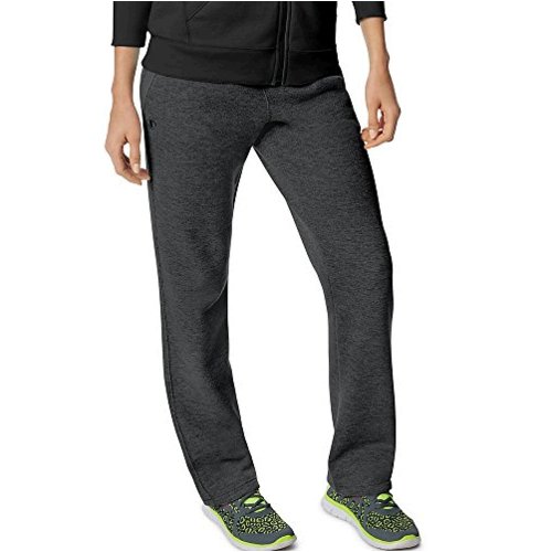 champion women's fleece open bottom pant