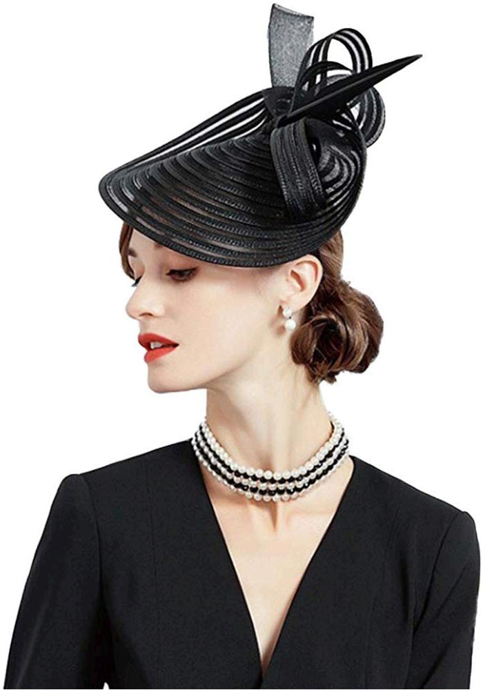 black feather fascinator