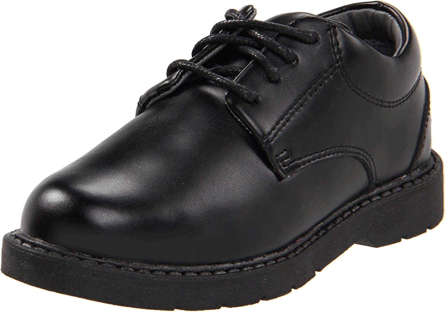 School Issue Scholar 5200 Uniform Shoe (Toddler/Little, Black Leather