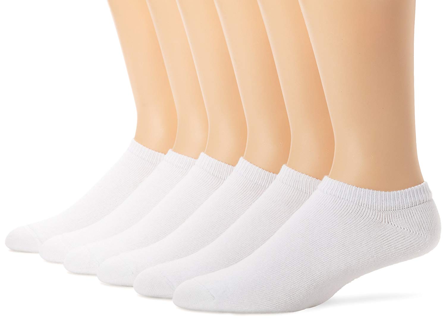 Hanes Men's 6-Pack No-Show, White, Sock Size:10-13/Shoe, White, Size 10 ...