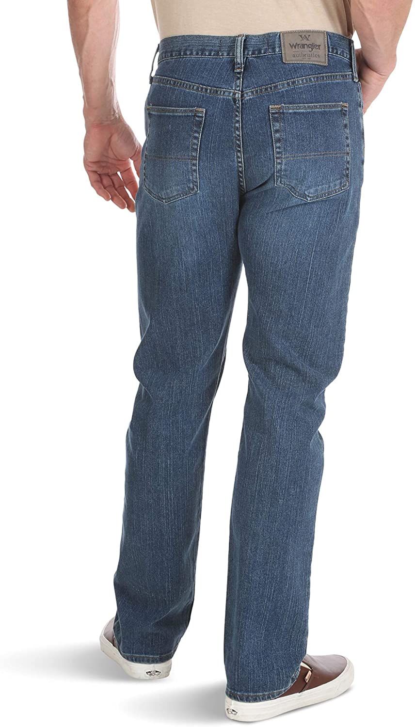 Wrangler Men's Classic 5-Pocket Regular Fit Flex Jean, Blue, Size 42W x ...