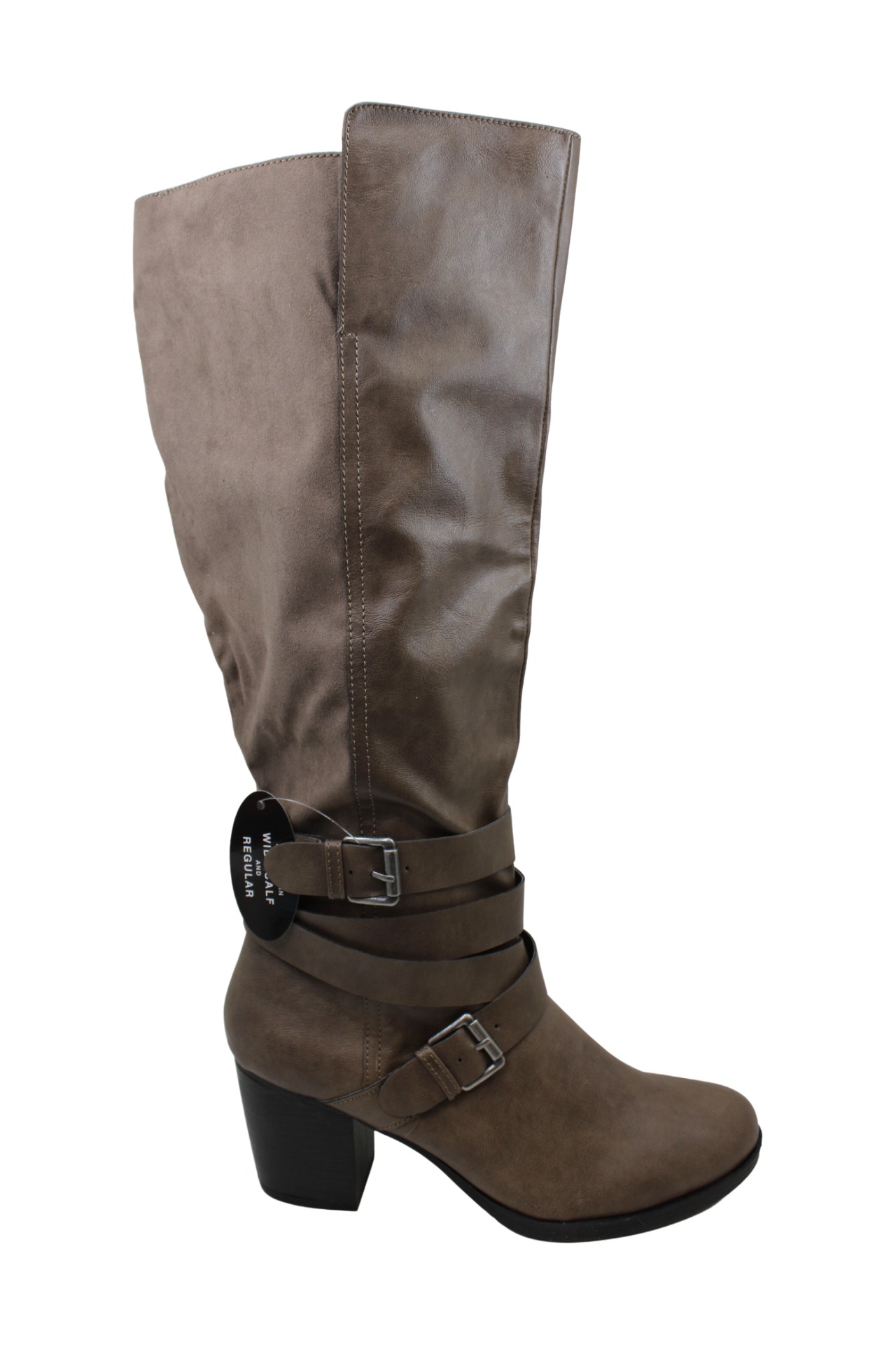 taupe knee high boots no heel