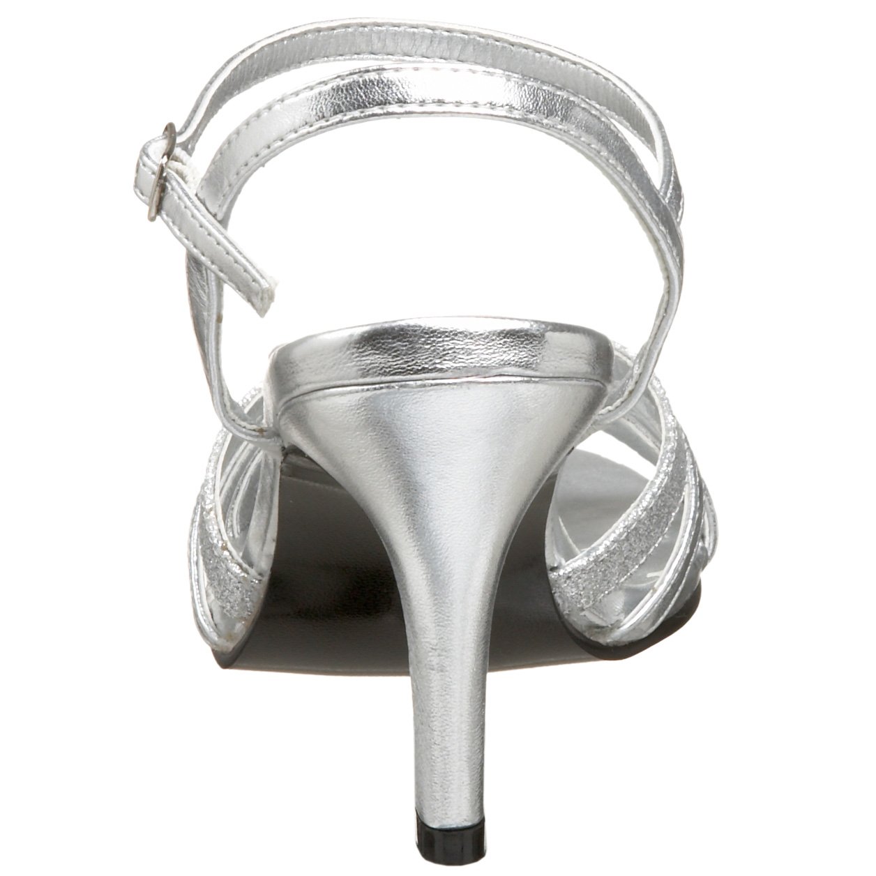 ankle strap sandals silver